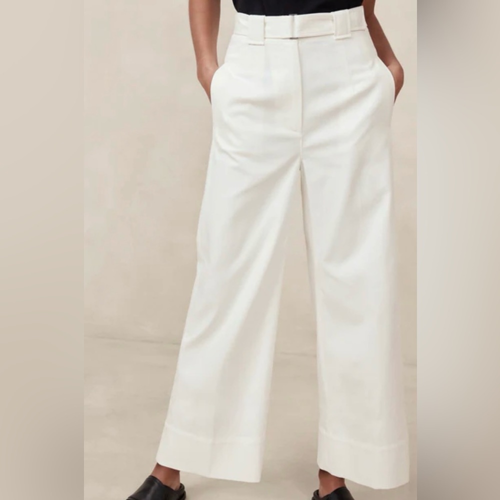 Banana Republic Cream Wide Leg Pants